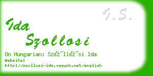 ida szollosi business card